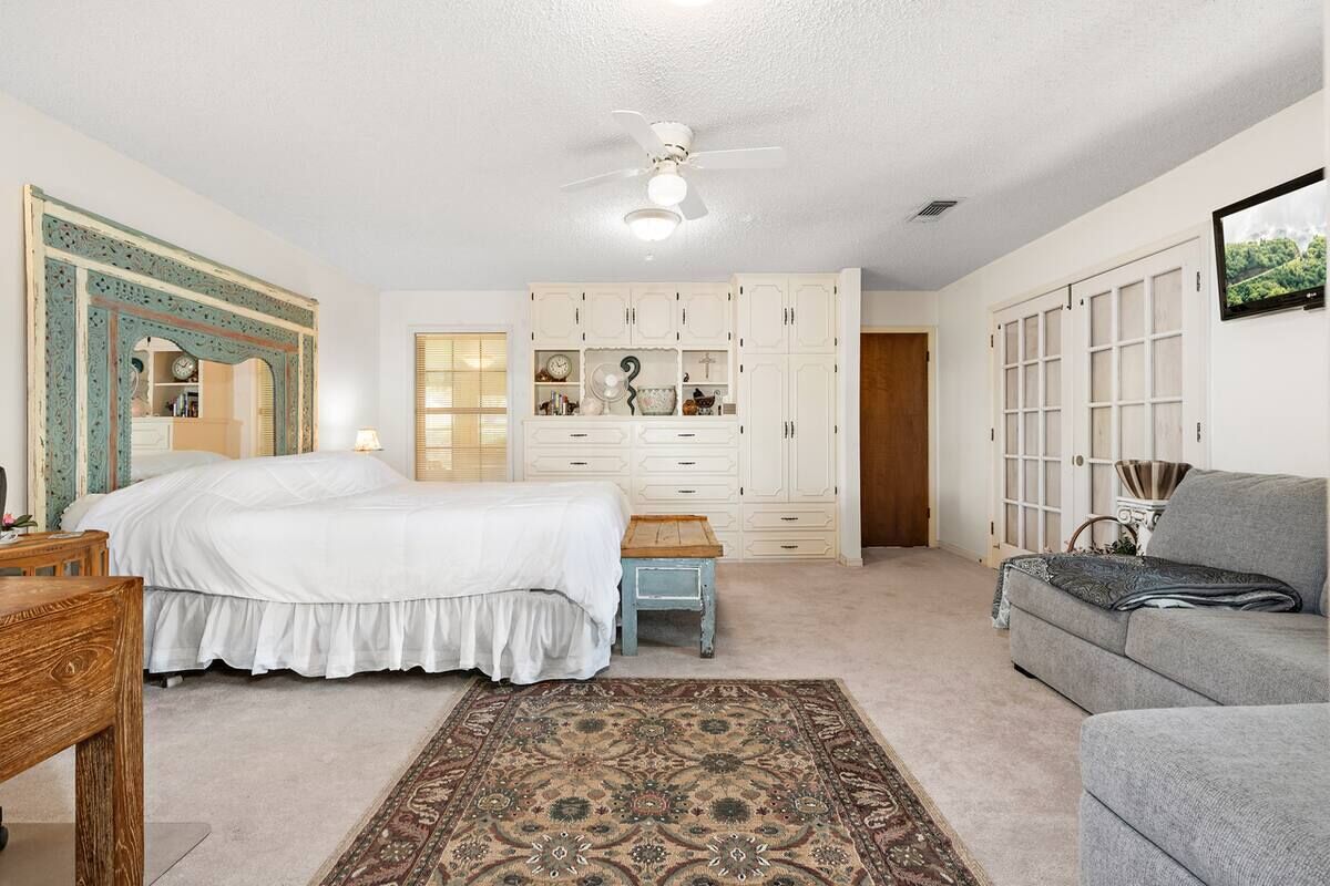 1 bedroom, desk, iron/ironing board, travel crib