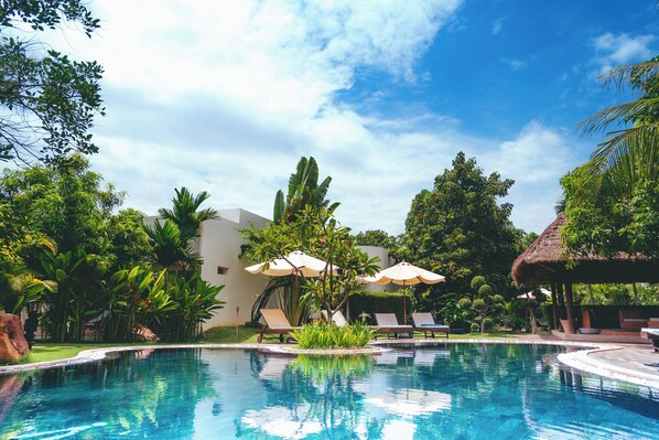 A heated pool