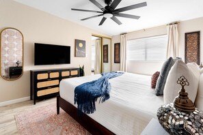 8 bedrooms, desk, iron/ironing board, travel cot