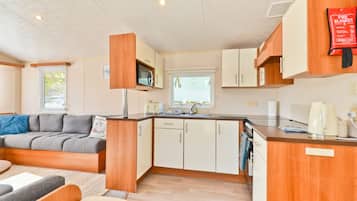 Fridge, microwave, oven, electric kettle