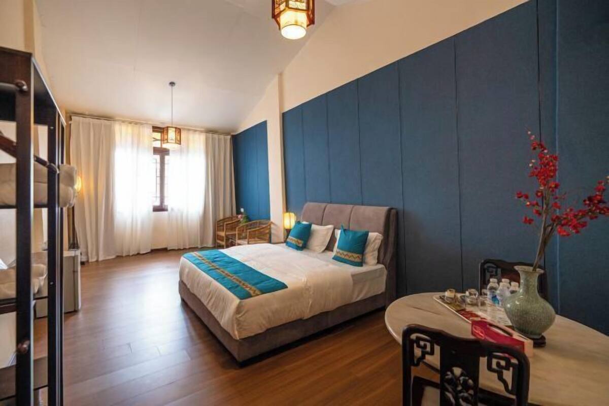 2 bedrooms, blackout drapes, soundproofing, iron/ironing board