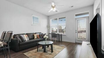 TV, fireplace, offices