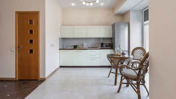 Standard Apartment, Balcony, City View | Private kitchen