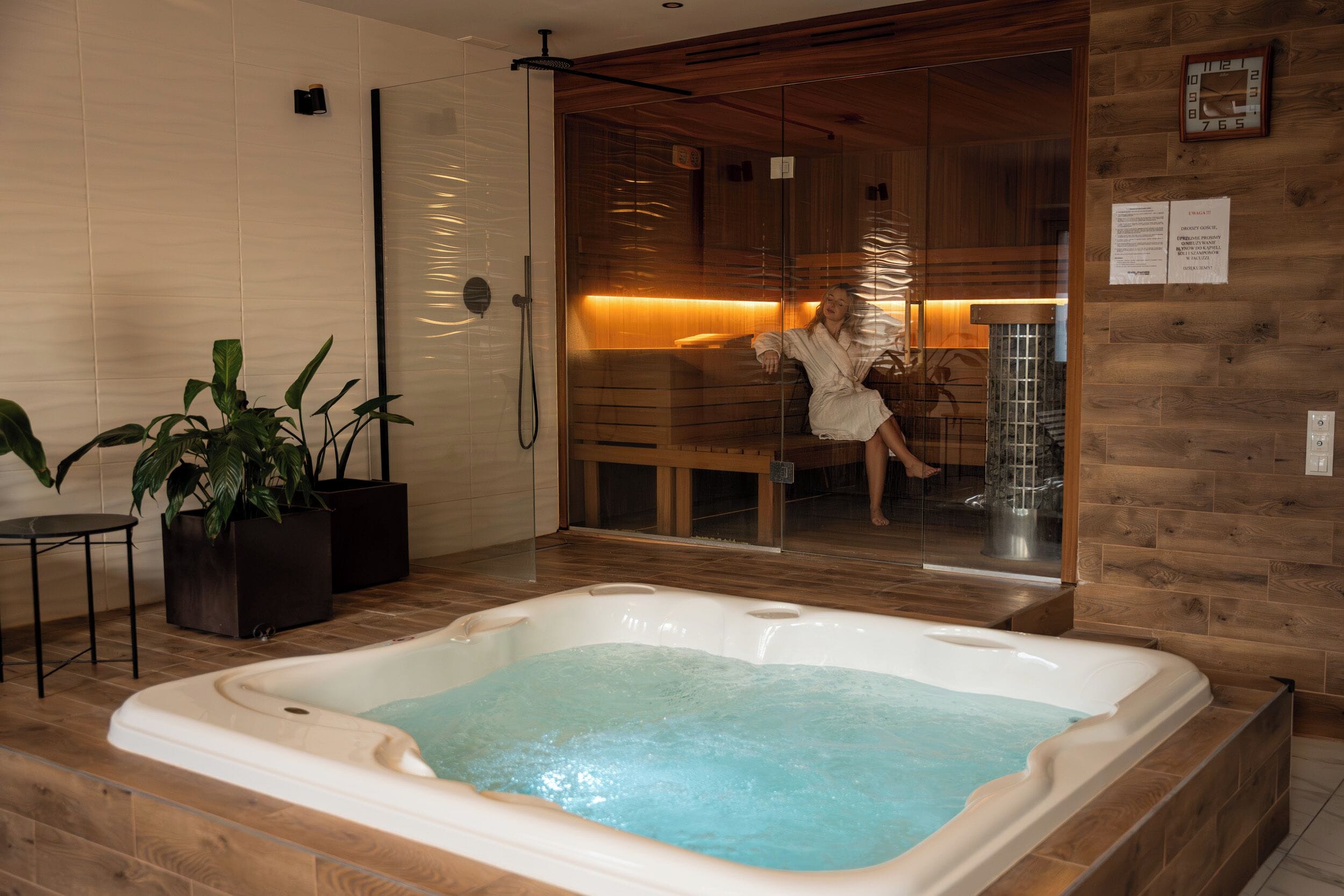 Een bubbelbad, een stoombad