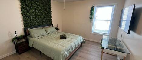 2 bedrooms, iron/ironing board, travel crib, WiFi