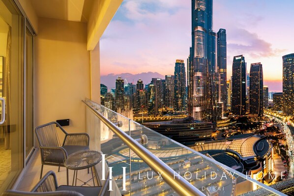 Studio, vue ville | Vue depuis le balcon