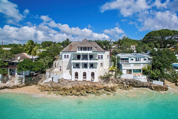 Oceanside view of villa