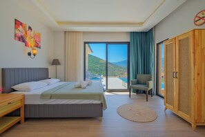 2 bedrooms, in-room safe, desk, iron/ironing board - A villa with panoramic views in the middle of nature in a village close to Kaş (Antalya)