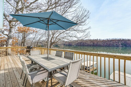 Private Dock & Decks: Lakefront Retreat in Stover!