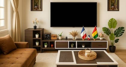 Apartment meublé idéal pour une famille! Coin de repos idéal.