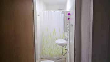 Dusche, Handtücher, Toilettenpapier