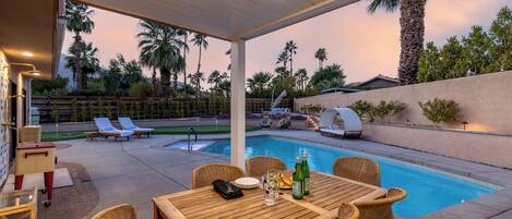 A heated pool