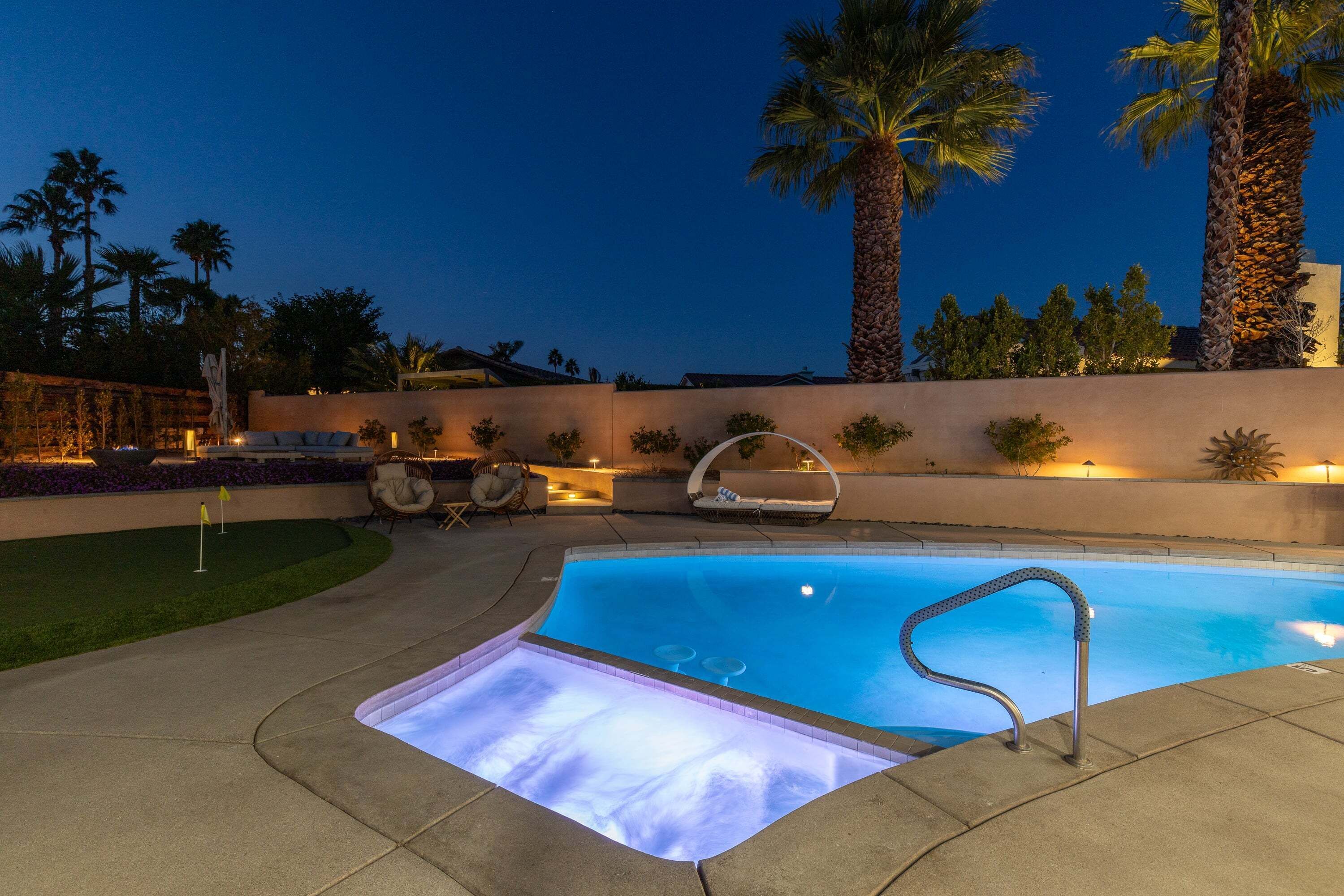 A heated pool
