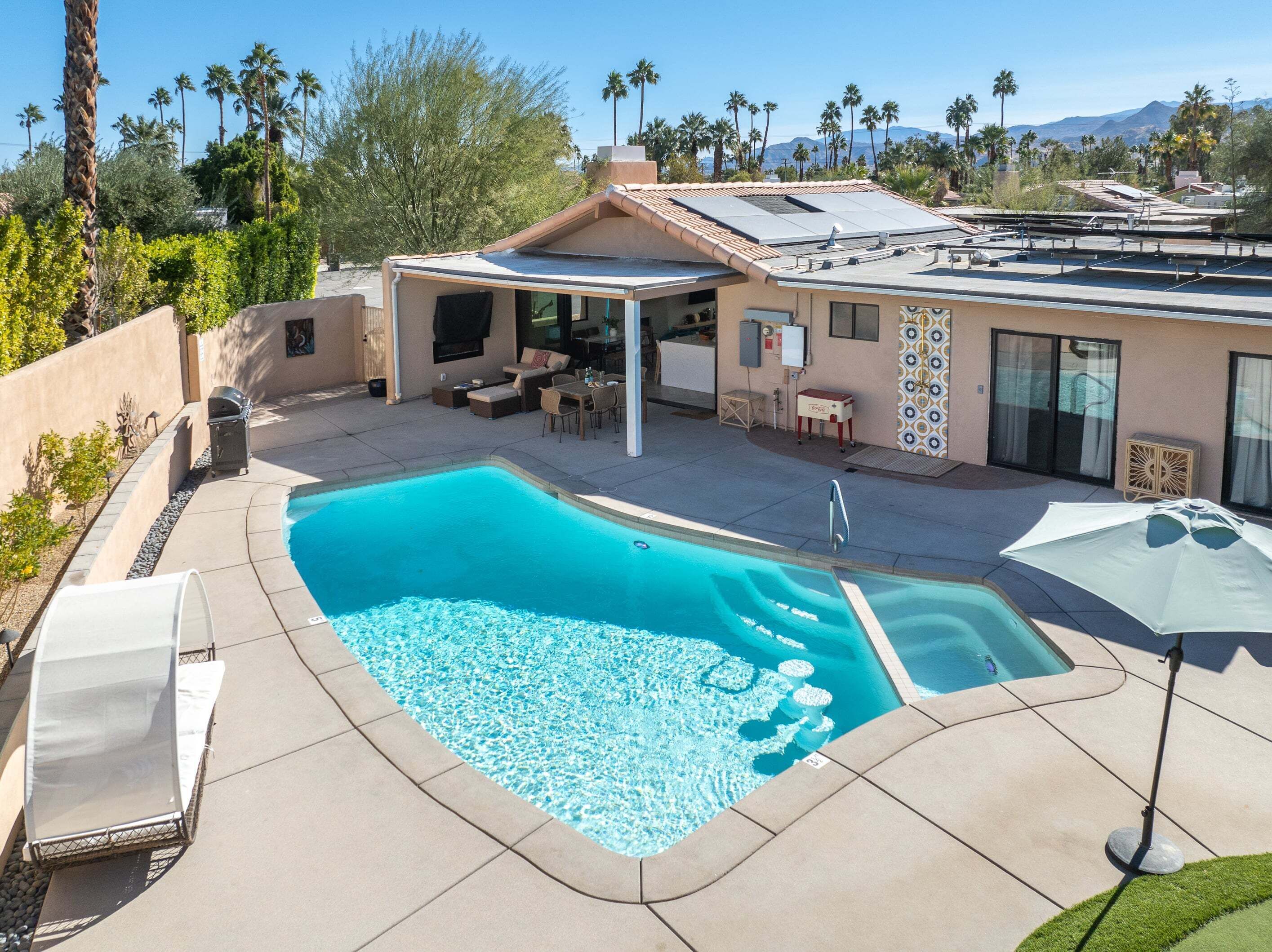 A heated pool