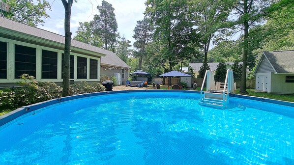 A heated pool