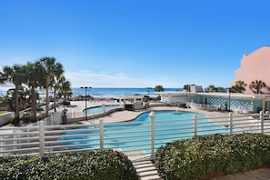 A heated pool - Tides 303 - beautiful beachfront condo Gulf Front Views! (Miramar Beach)