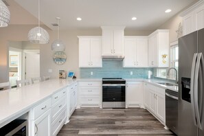 Fridge, microwave, dishwasher, toaster
