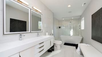 Hair dryer, towels