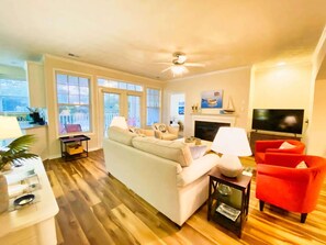 TV, fireplace, offices - Beach Access-Pool-Golf Amenities (Cape Charles)