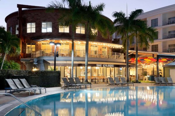 A heated pool