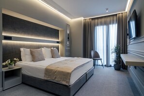 Deluxe Double Room, City View | Blackout curtains, soundproofing, iron/ironing board, free WiFi - Sentro Boutique Hotel (Sofia)