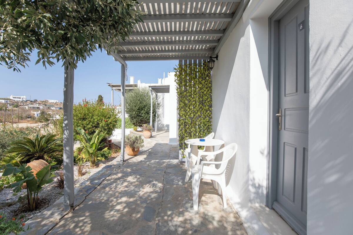 Standard Double Room, Balcony, Garden View | Terrace/patio