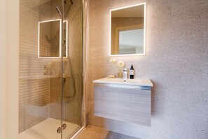 Shower, hair dryer