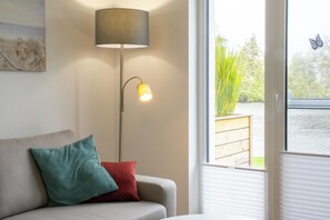 TV, fireplace, DVD player, books