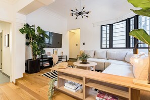 Smart TV, books, stereo - Luxury 4 bedroom house with AC and Jacuzzi in Heart of Roma Norte, Mexico City (Ciudad de México)