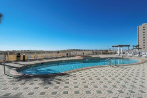 Een verwarmd zwembad