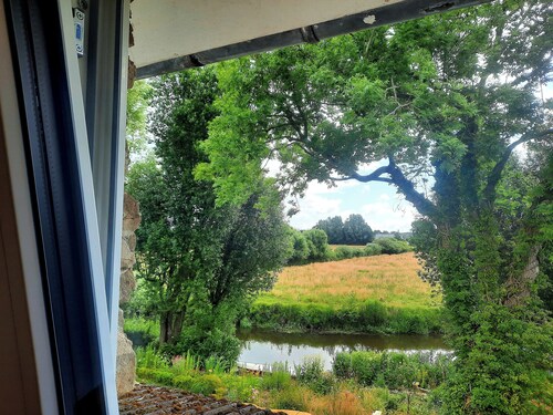 Between the North Sea and Baltic Sea XXL vacation apartment directly on the Treene river