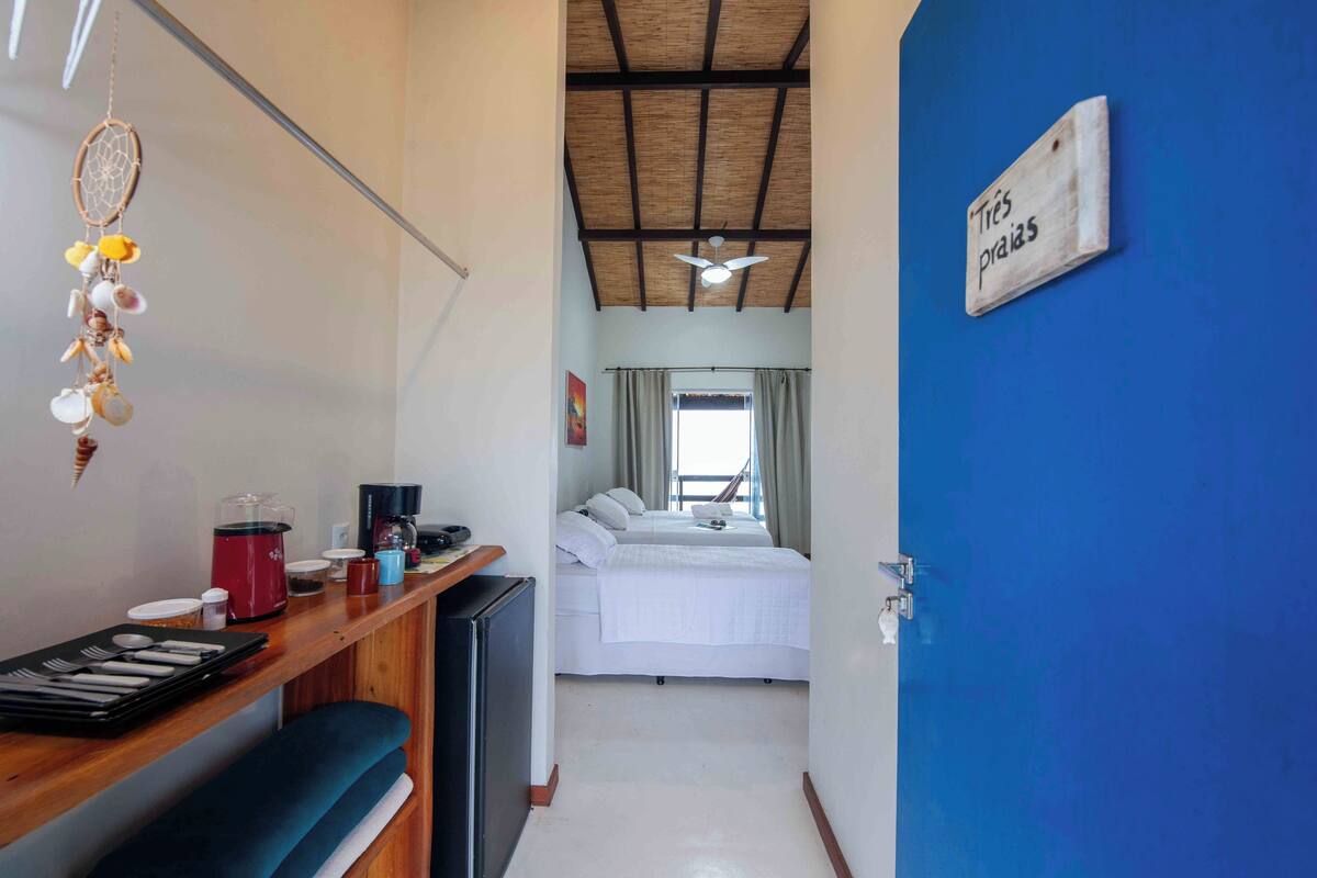 Suite Tres Praias | Wi-Fi gratis dan seprai linen