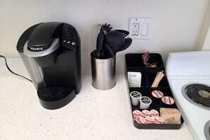 Coffee and/or coffee maker - BEACH SIDE Studio steps from the Ocean & Boardwalk (Hollywood)