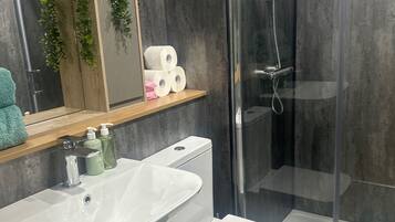 Apartment | Bathroom | Shower, towels, toilet paper