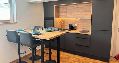 1,5-room, top equipped, 4 pers., basement, parking lot, self check-in