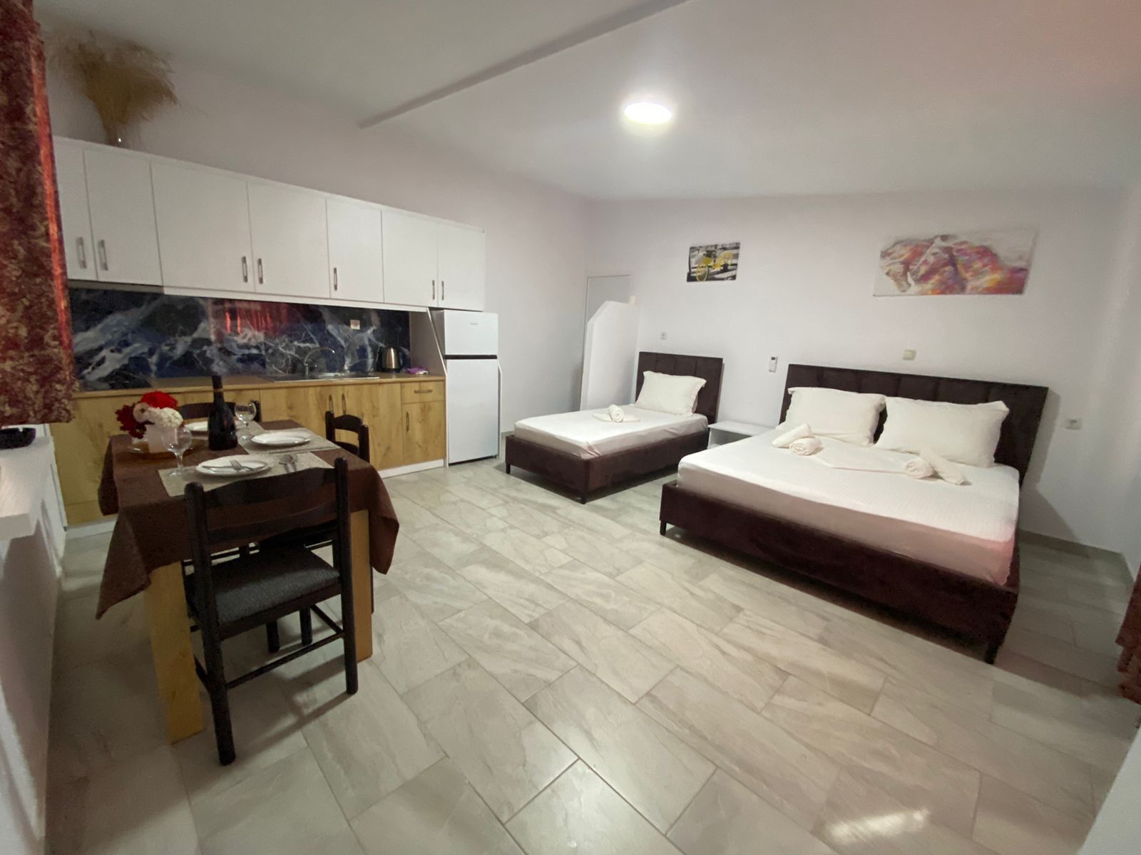 三人房, 海景 | 私人厨房 | 冰箱、炉灶、电热水壶、厨具/餐具