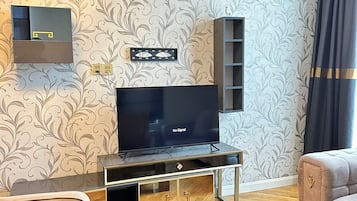 Smart TV, fireplace, video games, computer monitors