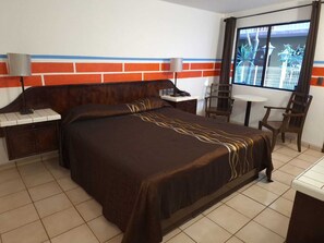 Laptop workspace, free WiFi, bed sheets