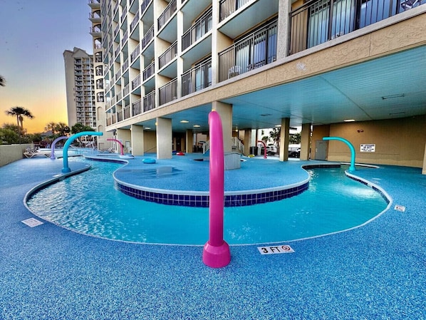 Indoor pool, a heated pool