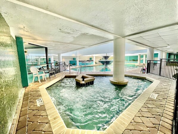 Indoor pool, a heated pool