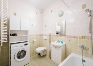 Hair dryer, towels