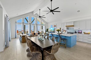 Dining - Luxury Beachfront Escape | 2 Homes, Pools & Hot Tubs (Port Bolivar)
