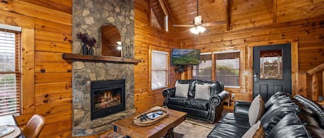 Smart TV, fireplace, video games