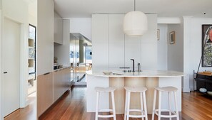 Fridge, stovetop, dishwasher, coffee/tea maker - Calabash Bay Lodge - a unique and amazing location for the most serene and peaceful getaway! (Berowra Waters)