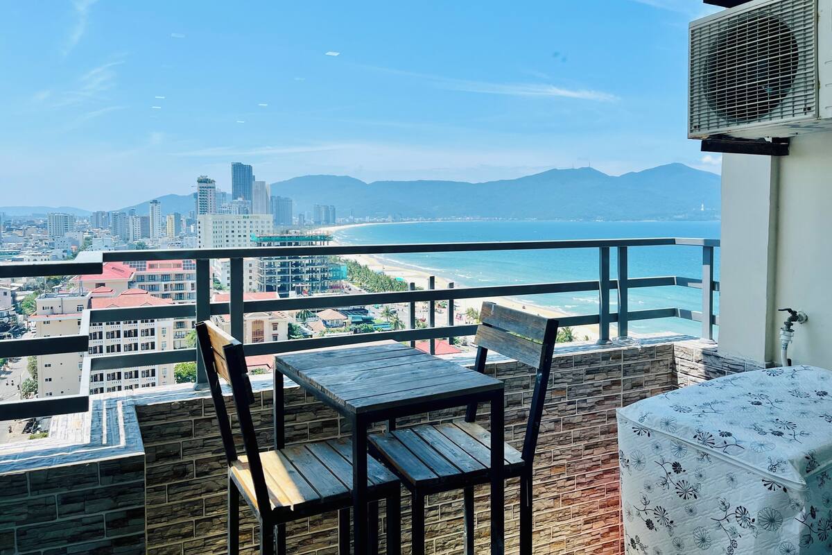 家庭公寓, 2 間臥室, 海灘景 | 陽台景觀