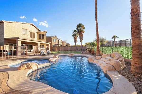 Outdoor pool, a heated pool