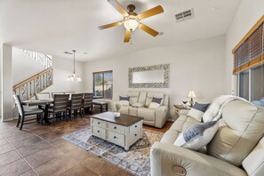 Smart TV, fireplace, printers