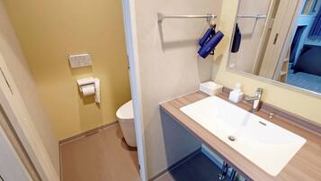 Hair dryer, towels