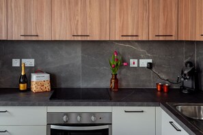 Fridge, oven, stovetop, dishwasher