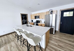 Fridge, microwave, oven, stovetop - Margarita Villa | Lakefront  | Beach | Game Room | 6 Bedrooms | 4 Bath (New Lisbon)